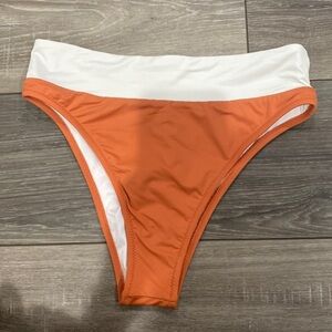 NWOT! Rhythm‎ Orange and White Bikini Bottom